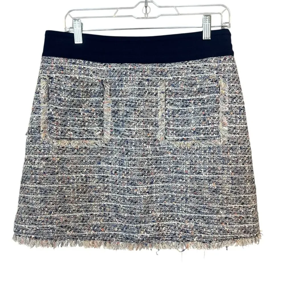 J. Crew Multicolor Tweed Mini Skirt sz 10